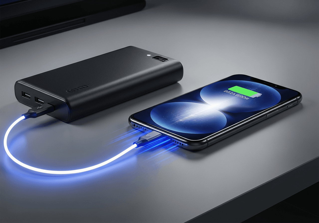 Visualisation de la vitesse de charge 140W sur l'écran de l'Anker 737