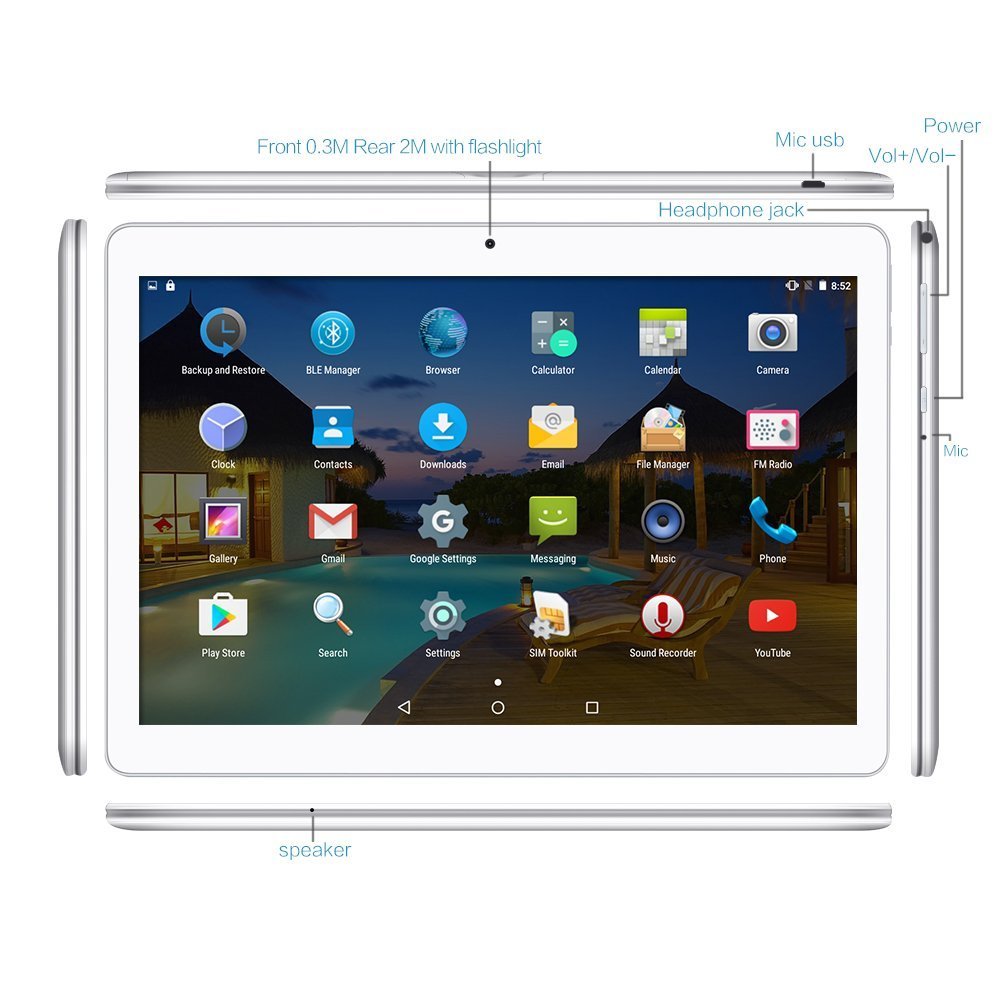Yuntab k107 : la tablette double sim Quad Core