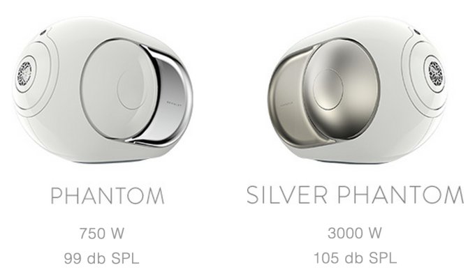 La Devialet Phantom -enceinte haut de gamme - existe en deux versions : la Phantom et la Phantom Silver
