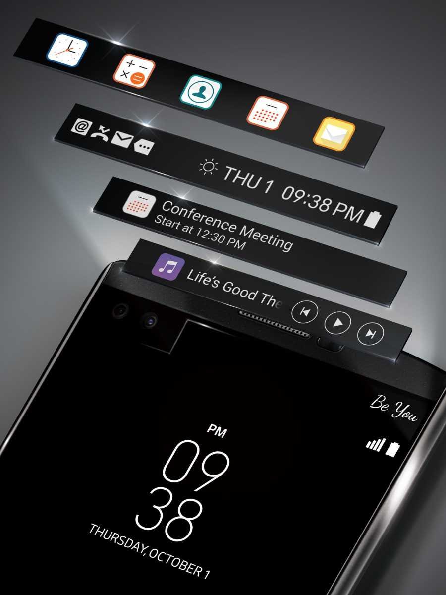 Le LG V10 dispose d'un double écran