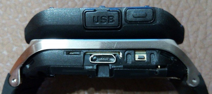 Bouton physique et port USB de la GV18 à découvert
