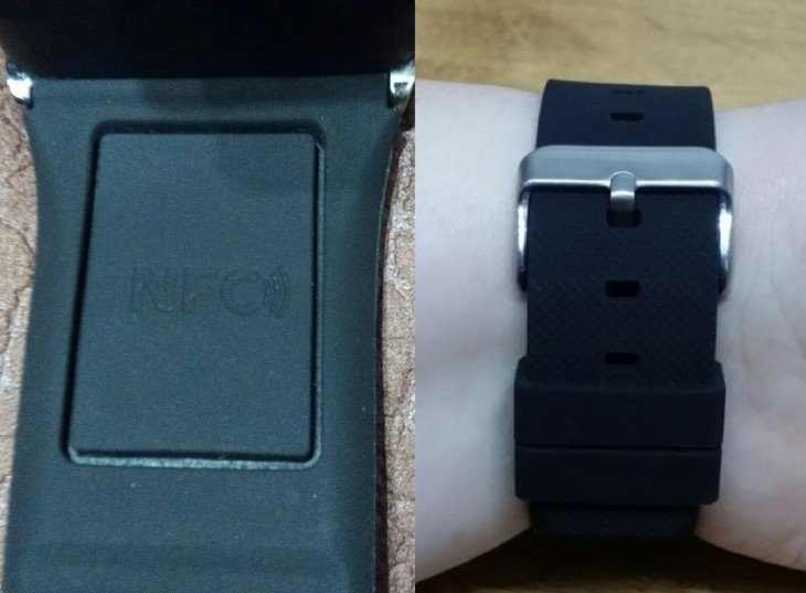 Courroie et puce NFC de l'horloge GV18