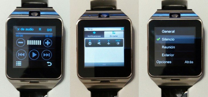 Lecteur, barre de notifications et modes de la Smartwatch GV18