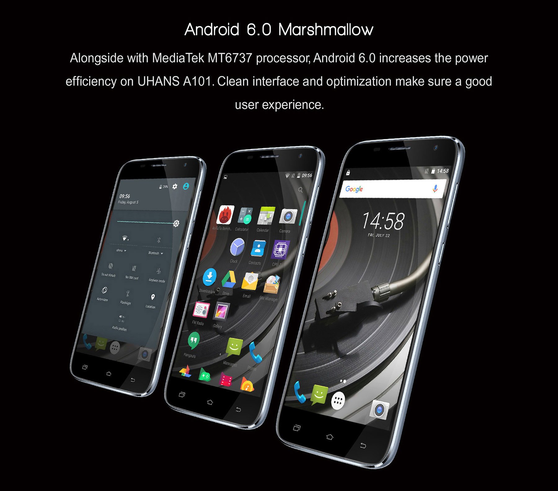 Le Uhans A101 tourne sous Android 6.0 Marshmallow