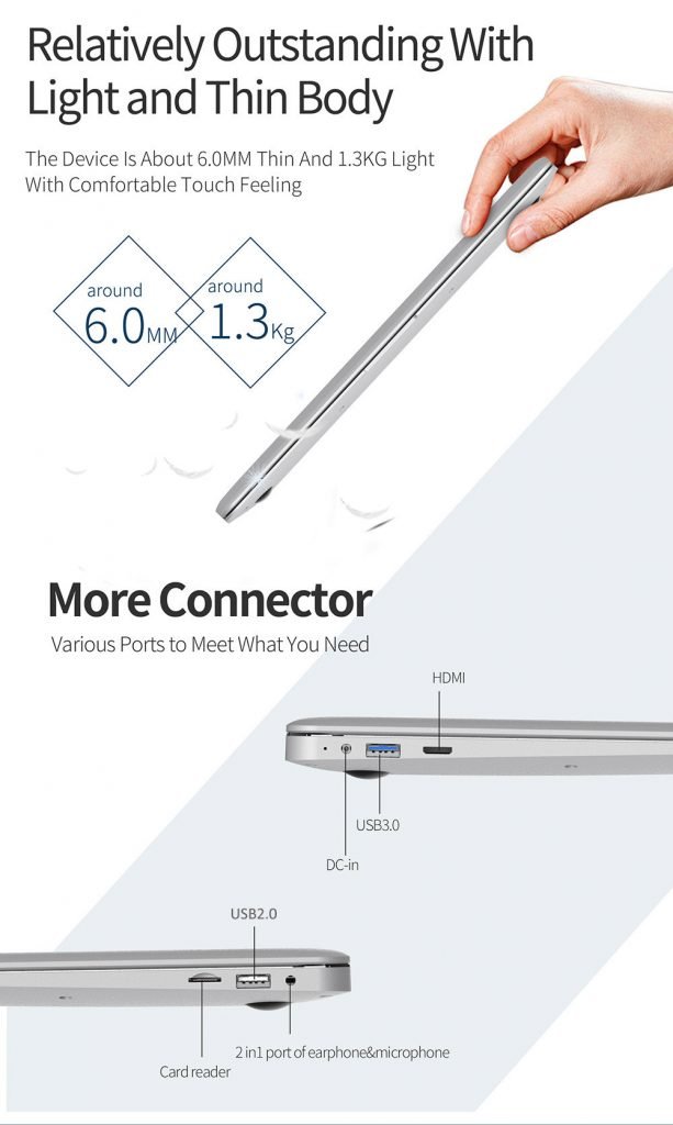 Jumper EZBook 3 Connectique 