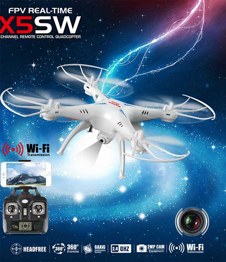 Syma X5SW, maintenant avec transmission en temps réel des images