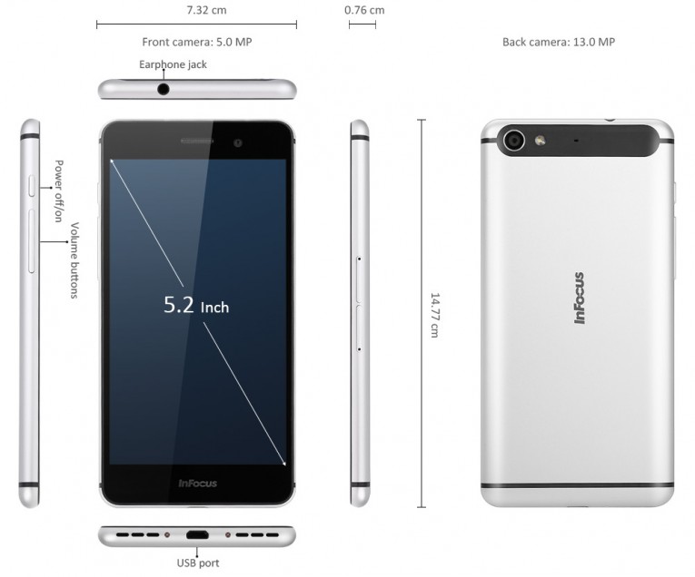 Infocus M560, 5.2 pouces et 13 MP pour peu d’argent